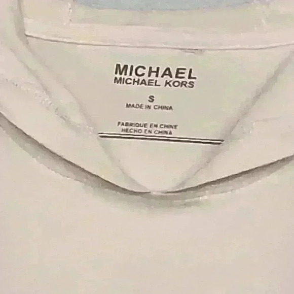 Michael Kors white,  long sleeve, lightweight, women's hooded shirt size small - Picture 2 of 9